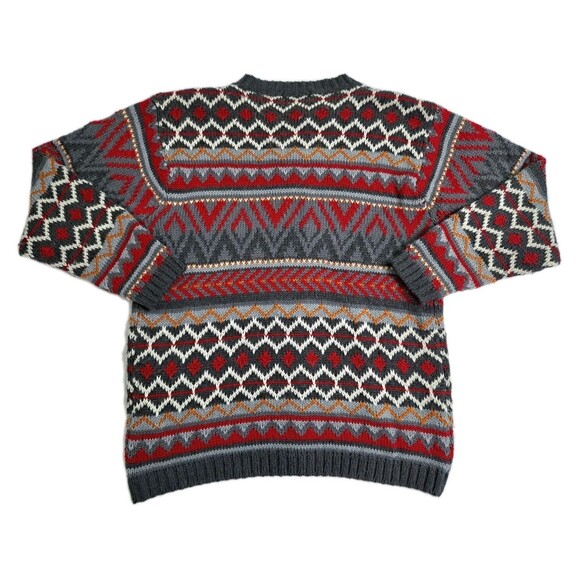 Tidewater Traders Wool Blend Cardigan Sweater Southwestern Nordic Women's Large - Picture 5 of 9